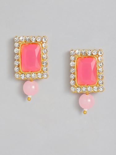 Joyas de perlas Kundan DMZ-2405 con baño de oro rosa en latón 4