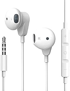 Wired In-Ear Headphones with Microphone Volume Control Earbuds Noise Isolating 3.5mm Jack Headphones Lightweight Earphones for Samsung,HUAWEI,iPad,iPhone,iPod,Xiaomi,PC,Laptop,Tablets,MP3 and More