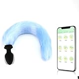 Analer Buttplug APP Vibrierender Silicagel Analplug Fuchsschwanz Cosplay Werkzeuge Plüsch Sexspielzeug Erotikspiele Erotikwaren Für Frauen Paar