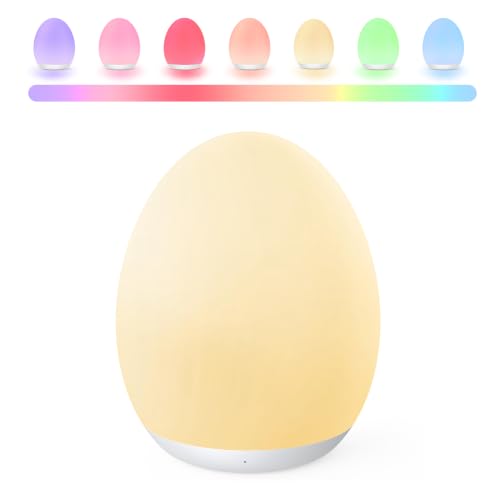 sympa Night Light, Nursing Light Dimmable with RGB for Children's Rooms | 200 hours battery life, dimmable warm and RGB lighting, BPA-free, touch control, USB rechargeable, 1 H timer