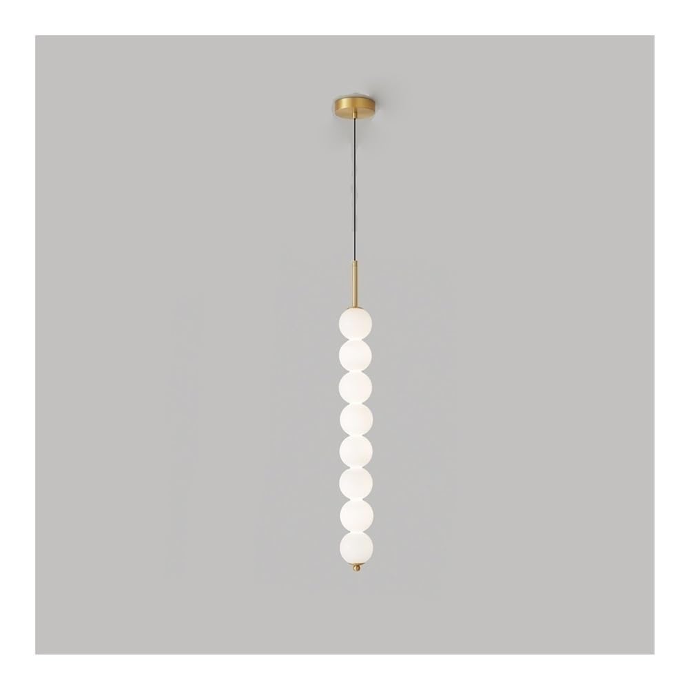 Lustre linéaire globe en verre moderne 77 cm pour îlot de cuisine