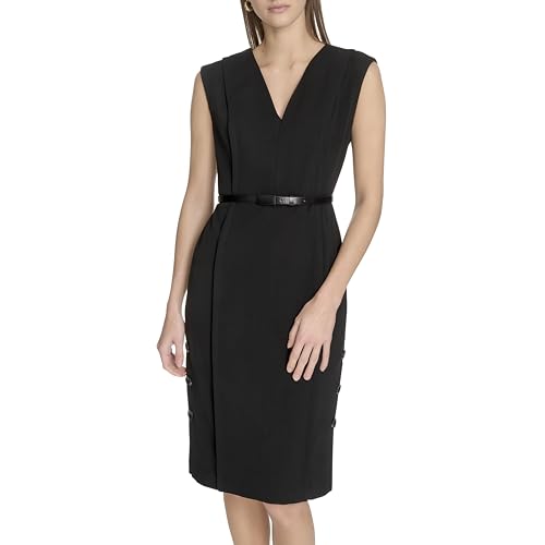 Calvin Klein Women's Party Scuba Knee Length Dress