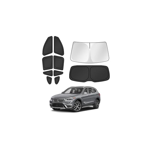 Image of Canvcle Window Shades for 2016-2022 BMW X1 F48 Accessories Windshield Sun Shade Side Rear Window Cover Sunshade Sun Visor Shield Privacy Protection for Camping Keep Vehicle Cool Black 10PCS