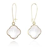 Earrings for Women14K Gold Drops Dangle Pendant Natural Stone Natural shell of Pearl Earrings Handmade Premium Quality Jewelry are the Gift for Mom,Wife and Girlfriend