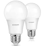 KOHEOPT A19 LED Light Bulbs 9W,（ 2 Pack ） 60 Watt Equivalent Soft White 2700K with E26 Base,800 Lumens Non-Dimmable Warm White LED Bulbs,25000 Hours, Ideal for Bedroom Living Room