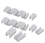 Plastic Furniture Feet Rectangle Shaped Non-Slip Chair Legs Tip 20pcs White