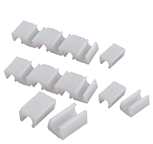 Plastic Furniture Feet Rectangle Shaped Non-Slip Chair Legs Tip 20Pcs White #TOP2