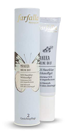 farfalla Manuka SOS HautklarWirkstoffgel für unreine Haut 100 zertifizierte Naturkosmetik, weiß, 15 milliliter Cover