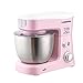 Mały mikser stojący, miska do mieszania 3,5 l 600 W Blender do żywności Wielofunkcyjna elektryczna elektryczna maszyna do ciasta na przyjęcie rodzinne (Color : Pink)