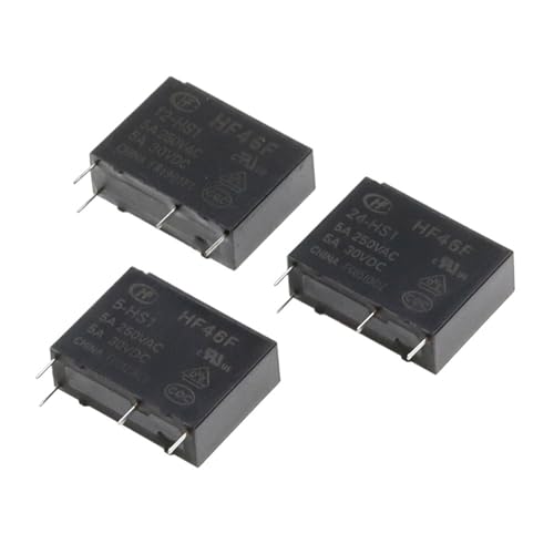 Relais électromécanique 4 broches HF46F-005-HS1 commutation 5V CC lot de 10