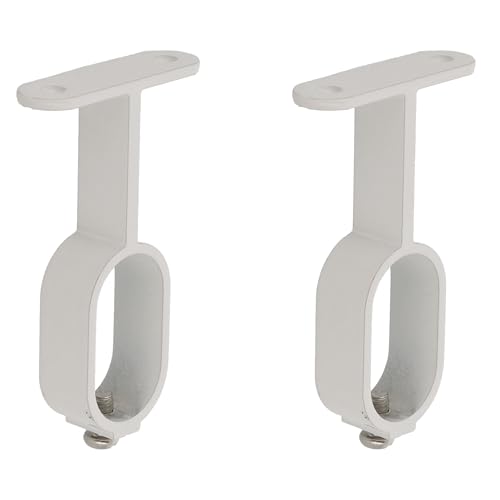 Amig - Confezione da 2 supporti laterali mod.8 in alluminio finitura bianca per appendere barre o tubi all'interno degli armadi | sicure e facile montaggio | Viti | 30 x 15 x 66 mm