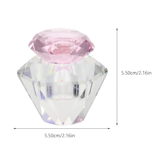 Vaso de mezcla líquido para uñas de cristal rosa hexagonal miniatura 2