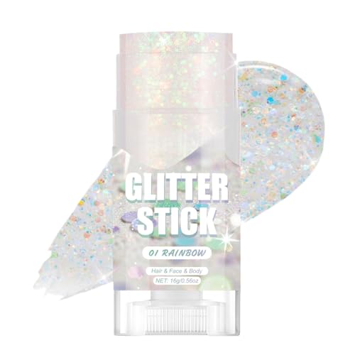Lápiz de purpurina para el cabello | Pintura corporal brillante, maquillaje con purpurina gruesa, para reuniones de trabajo, reuniones relajadas, así como para novia, esposa, novio, hermana