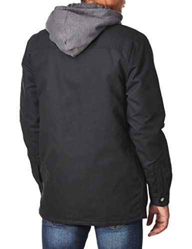 Dickies mens Fleece Hooded Duck Shirt Jacket With Hydroshield3