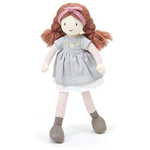 ThreadBear Design Alma Rag Doll - Soft Toy With Grey Dress For Children Cover
