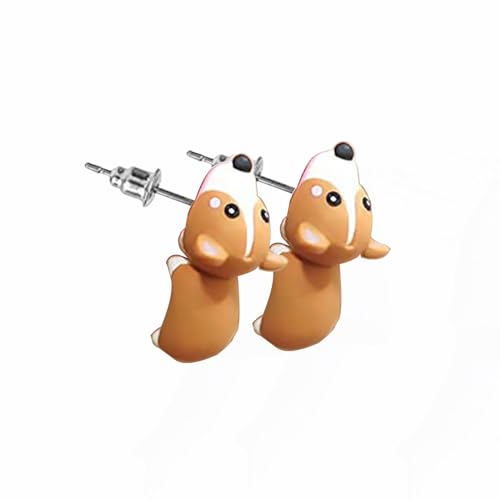Tixiyu Pendientes de mordedura de animales de moda – 3D Kawaii dinosaurio mordedura...