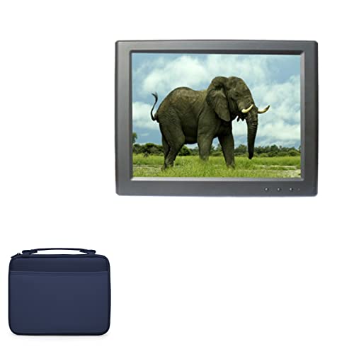 BoxWave Case Compatible with Lilliput UM82/C - Hard Shell Briefcase, Slim Messenger Bag Briefcase Cover Side Pockets - Navy