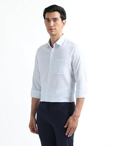 Image of Arrow Checked Slim Fit Mens Formal Shirt - Cotton, Breathable & Comfortable, Full Sleeves Shirts for Men