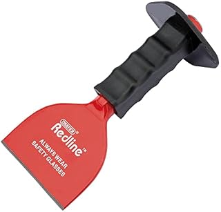 Draper Redline 68603 100 x 220 mm Brick Bolster with Hand Guard , Red and black