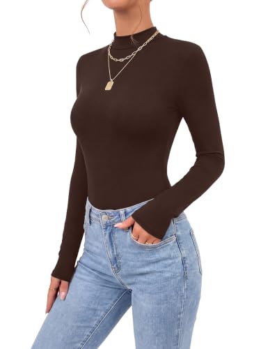 Image of OPOIPIN Women's Long Sleeve Basic Bodysuit