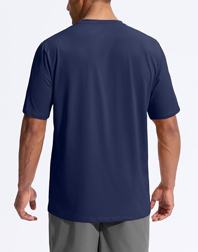 Image of G Gradual Men's Sun Protection Swim Shirt UPF 50+ Rash Guard Short Sleeve Quick Dry Water Hiking Workout Shirts for Men