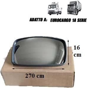Specchio retrovisore grandangolo 263x145 destro sinistro Compatibile con Iveco Eurocargo Trakker