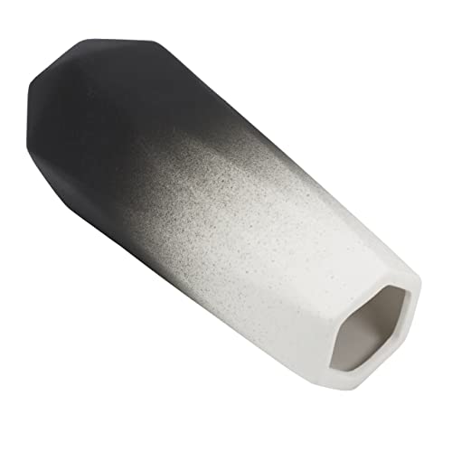 Gemseek 8 Inch Black And White Flower Vase, Modern Ceramic Matte Vase For Living Room Indoor Home Decor, Table Centerpieces #TOP4