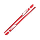 HVCRJY Autocollants Bas de Caisse pour Peugeot 205 GTI, Bandes Latérales Résistant Décoration Racing Sport Vinyle Haute Performance Film Carrosserie,Red