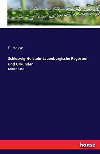 Schleswig-Holstein-Lauenburgische Regesten und Urkunden: Dritter Band (German Edition)