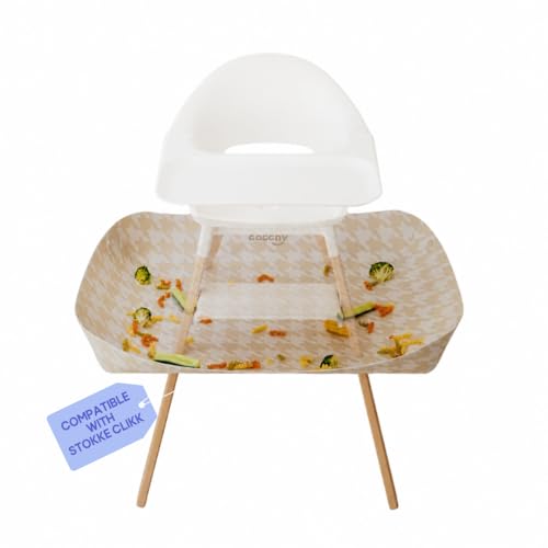 Image of CATCHY - Food Catcher - Compatible with Stokke Clikk High Chair + 12 Other High Chairs - Highchair Sold Separately - Baby & Toddler Food & Mess Catcher - Under High Chair Accessory | High Chair Food Catcher - High Chair Sold Separately - Baby & Toddler Food & Mess Catcher - Under High Chair Accessory