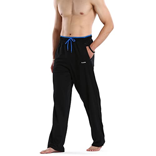 Radofo Sweatpants-Running Athletic-Casual MenS-Joggers Lightweight-Workout With Zippered Pockets Sports Track Pants R0709-Blackblue-S #TOP4