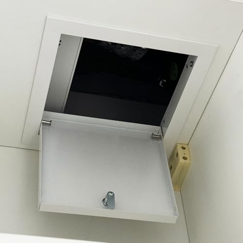 Trappe de plafond blanche pour dissimuler les câbles du salon - 2