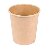 García de Pou 50 Unités - Petits Pots 120 ml (4 oz) 210 + 18 Pe g/m2, 6,15/4,5 x 6,5 cm Marron Carton