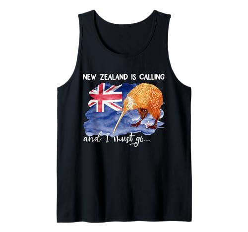 New Zealand is calling, and I must go... Nueva Zelanda regalo Camiseta sin Mangas