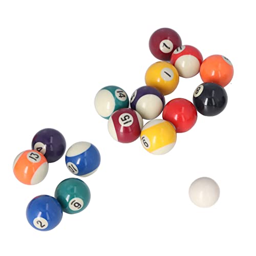 Mini Billiard Balls 1.5 Inch Resin Multipurpose Lightweight Pool Table Balls for Game Rooms