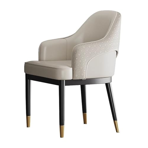 Sillas de comedor tapizadas modernas de piel sintética de mediados de siglo, elegante asiento de cocina, silla de salón con patas de metal para sala de estar, cómoda y elegante decoración del hogar