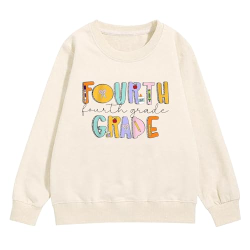 First Day of School Clothes for Girls Fourth Grade Student Back to School Sweatshirt Comfortable Pullover Tops2
