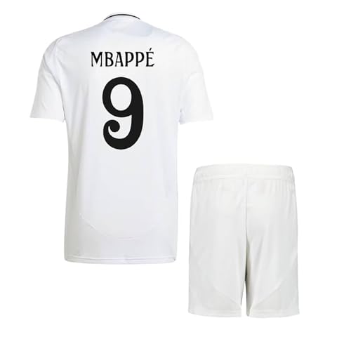 Image of Mbappe 9 Sports Football Team Jersey Boys Tshirt with Printed Shorts 2024 for Men & Kids & Boys (Kid's, Boy's& Men)