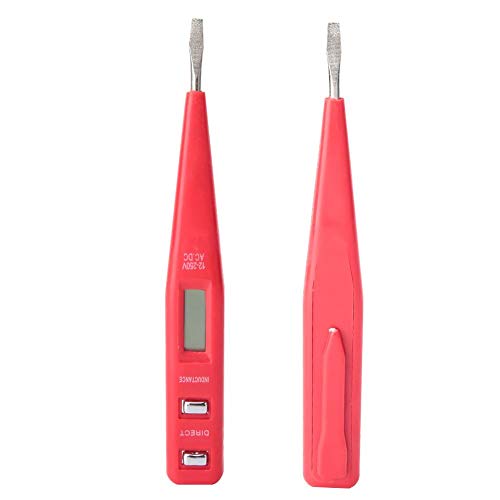 Image of Voltage Meters, Multi-Function Digital Display Voltage Tester, AC /DC Voltage LED Display Board Direct Detection Button, Detector Non- Screwdriver Test Pen
