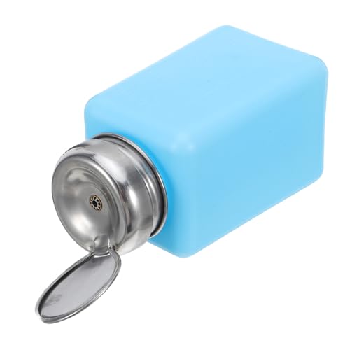 Stainless Steel Cover Blue Pump Bottle 200ml for Nail Art