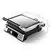 Philips Contact Grill 5000 Series - Nonstick Plates, Opens Flat, Adjustable Temperature & Height, Easy to Clean, 2200W Fast Heat, Compact Handle Lock (HD6301/90)
