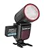 Flashpoint Zoom Li-on X R2 TTL Round Head Flash, Godox V1 On-Camera Speedlight, 76Ws Power, 2.4G Wireless, 2600mAh Li-ion Battery, 480 Full-Power Flashes (Canon)