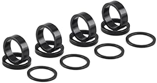 Azarxis Bicycle Headset Spacer 12 Pcs Bike Handlebar Stem Spacers Set Fit 28.6cm Stem for MTB BMX Mountain Road Bikes Cycling 2mm 5mm 10mm (Set01-12 pcs)
