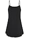 Viracy Spaghetti Strap Camisole, Juniors Loose Fitting Tank Tops Sleeveless Tunic Dress Fashion Comfy Soft Flattering Scallop Hem Rouched Button Decorated Dating Shirts Black XL