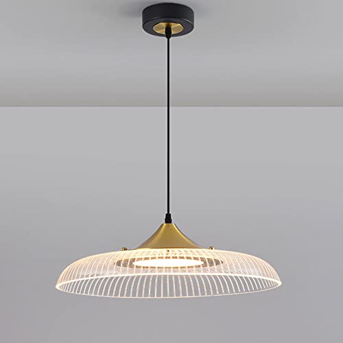 Chandelier acrylique transparent et led or design haut de gamme