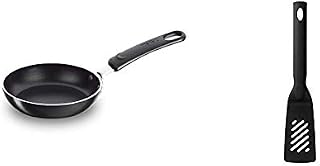 Tefal Ideal One Egg Wonder Non-stick Frying Pan - Black & Brabantia Small Spatula, All Nylon
