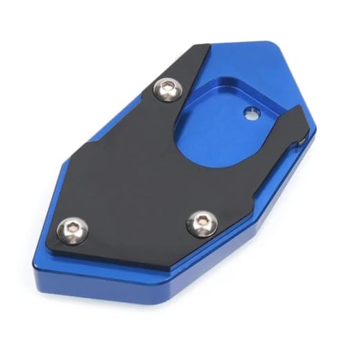 Extensión caballete lateral Honda Transalp XLV contra hundimiento de pata de cabra azul