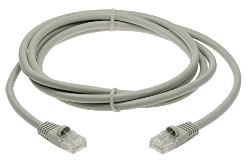 Cable de red Cat 5E UTP de 7 pies gris miniatura 1