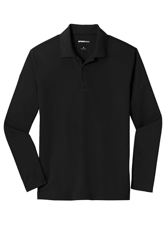 SPORT-TEK Polo Unisex de Manga Larga PosiCharge RacerMesh | Camisa con Cuello para Hombre y Mujer, Ajuste Casual para Trabajo y Golf miniatura 1