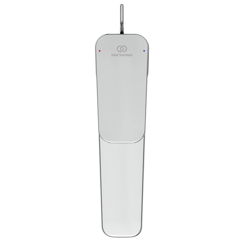 Ideal Standard BD238AA Ceraplan bateria umywalkowa H250, przedłużona podstawa, z zestawem odpływowym z przyciskiem do ciągnięcia, wysięg 13,8 cm, chrom